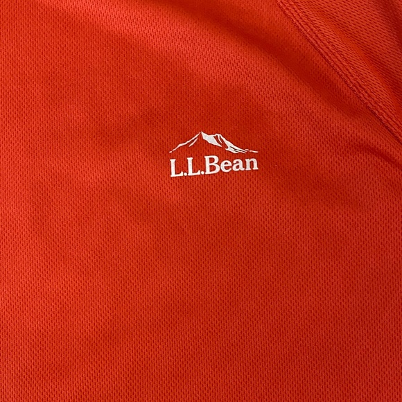 L.L. Bean Two-Tone Active Tee in Orange and Red Like New - Picture 2 of 7